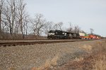 NS 4767 and 4043 take train 259 west